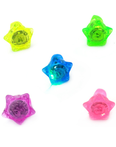 Anillo Estrella Led Colores Surtidos x 12 Unds.