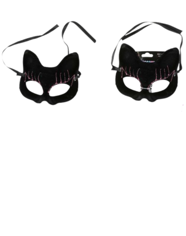 Antifaz Gato Negro  x 12 Unds.Medida: 16 x 16 cm aprox.