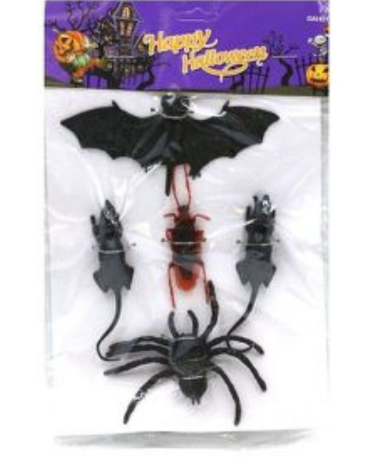 12 Set Arañas - Rata - Cucaracha Decoración para Halloween (1 Set trae: 5 PCS)