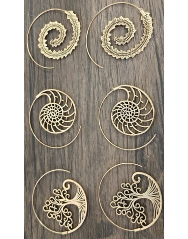 3 Set de Aros de Bohemios (1 Set Trae 12 Pares)