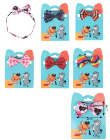 Collar Corbata para Mascotas x 12 Unds. Medidas: 6 x 9 cm aprox.