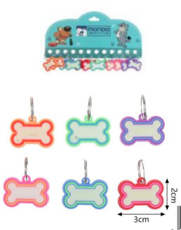 12 Set de Placas con Forma de Huesos. Medidas: 2 x 3 cm aprox. (1 Set Trae 12 PCS)
