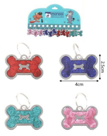 6 Set de Placas con Forma de Huesos. Medidas: 4 x 2.5 cm aprox. (1 Set Trae 12 PCS)