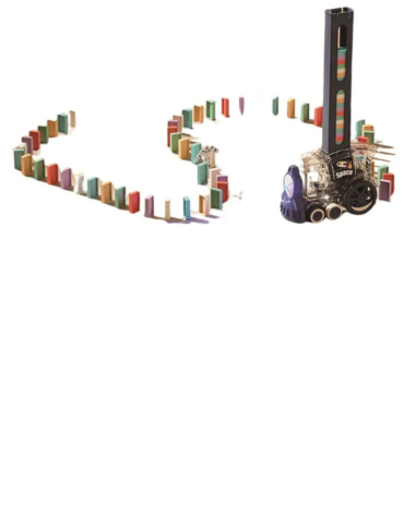 Tren Domino con Luz x 3 Unds.