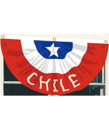 Bandera de Chile de Ventana x 6 Unds. Medida: 60*120 cm aprox.