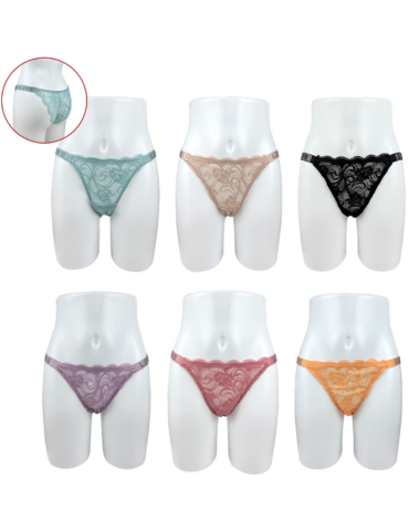 Bikini de Encaje con Brillos Love Colores Surtidos x 12 Unds. Talla: M - L - XL