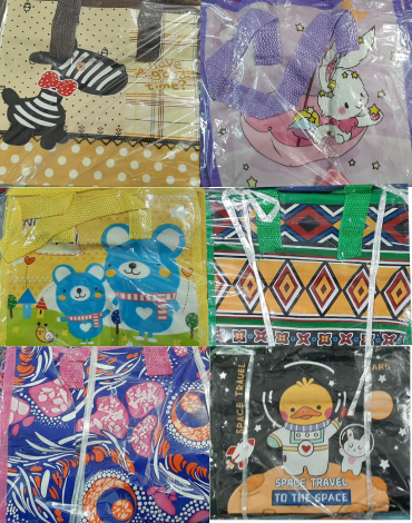 Bolsas Matuteras con Diseños Infantiles x 12 Unds. Medida: 25 x 25 cm Aprox.