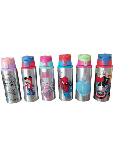 Botella Metalica Licencias Modelos Surtidos x 24 Unds. Medidas: 500Ml