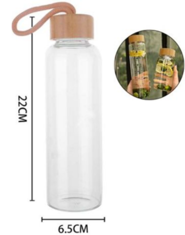 Botella de Vidrio Transparente x 3 Unds. Medida: 500 ml aprox.