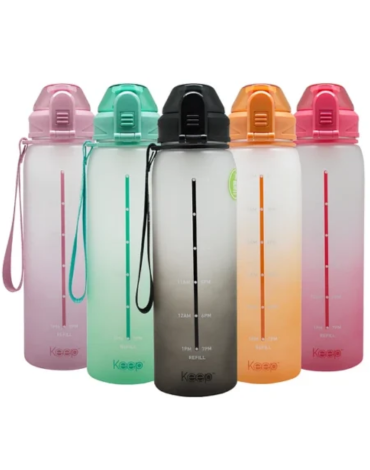 Botella Medidas Rubber Keep Colores Surtidos x 3 Unds. Medida: 1000 ml aprox.