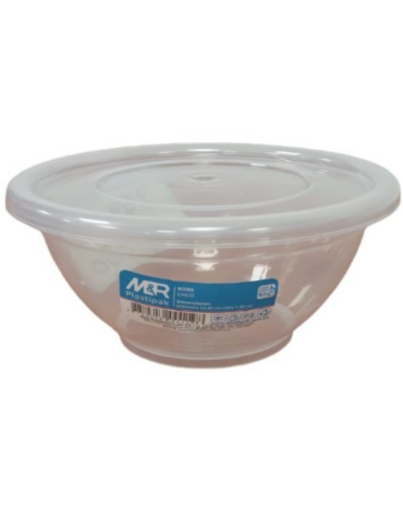 Bowl Plástico con Tapa x 12 Unds. Medida: 500 ml aprox.
