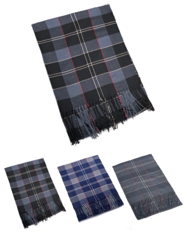 Bufanda de Hombre Escoces Colores Surtidos x 12 Unds. Medida: 180 x 32 cm aprox.