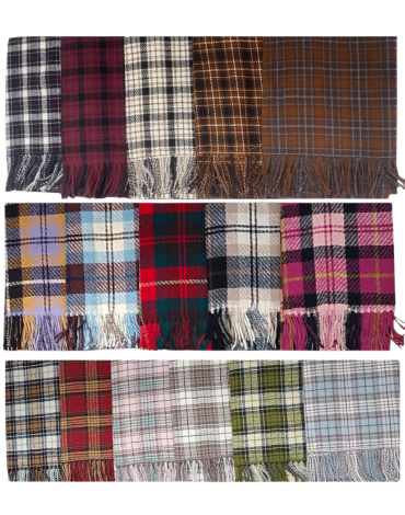 Bufanda Cuadrille Colores Surtidos x 6 Unds.