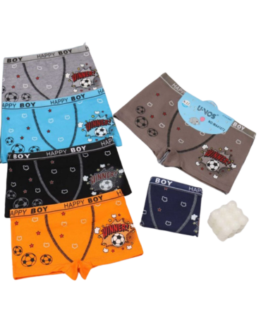 Bóxer de Niño Algodón Colores Surtidos x 12 Unds. Tallas: 20 (2 - 4)  22 (4 - 6)  24 (6 -8) 26 (8 - 12)