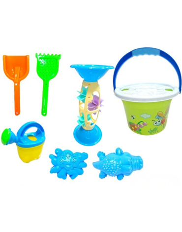 4 Set Balde Playero de Plástico con Accesorios(1 Set Trae: 6 PCS)