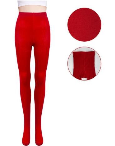 Ballerina Escolar con Línea de Algodón Rojo x 12 Pares. Talla: 5 - 6