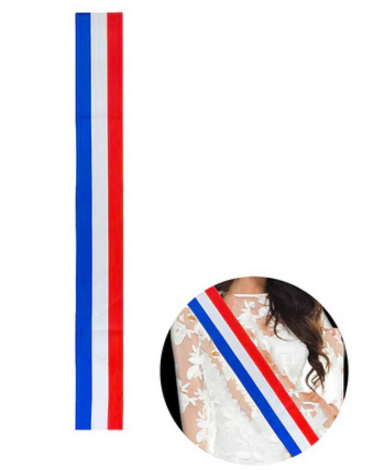 Banda Tricolor Fiestas Patrias x 12 Unds. Medida: 9.5 x 160 cm aprox.