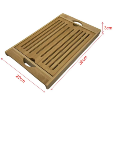 Bandeja de Madera para Cortar Pan x 4 Unds .Medida: 36 x 22 x 3 cm aprox.