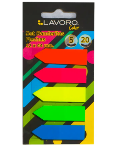 6 Set Banderitas Flechas 20 Hojas 12 x 44 Mm Lavoro