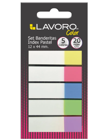 6 Set  Banderitas Adhesivas 5 Colores Pastel 100 Hojas Pastel  Cada Una Lavoro