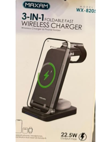 Soporte de Cargador Inalámbrica 22,5 W con Cable de Carga 3 en 1 x 4 Unds.