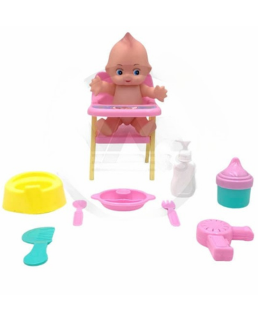 6 Set de Bebe Silla de Comer con Accesorios.