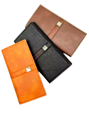 Billetera Chequera de Hombre Eco Cuero x 12 Unds.Medida: 18.4 x 9.5 cm aprox.