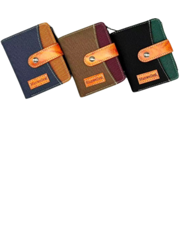 Billetera de Hombre Eco Cuero con Diseño x 12 Unds.Medida: 8.5x 11.5 cm aprox.