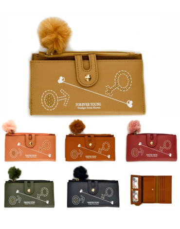 Billetera de Dama con Diseño x 12 Unds.Medida:19 x 10 x 2 cm aprox.