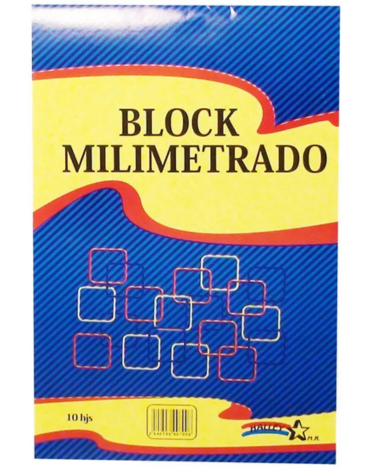 Block Papel Milimetrado Oficio 10 Hojas Halley x 12 Unds.