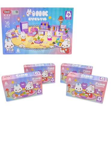 Bloques Lego  Pink Evelyn 16 PCS x 4 Unds.