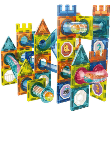 3 Set de Bloques Magnético (1 Set Trae: 98 PCS) Medida: 27 x 7.5 x 34 cm aprox.
