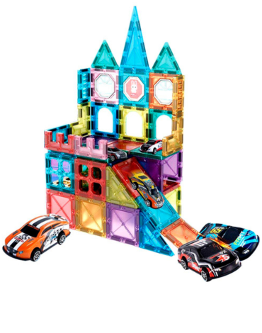 3 Set de Bloques Magnético.(1 Set Trae: 66 PCS) Medida: 23 x 7.5 x 29 cm aprox.