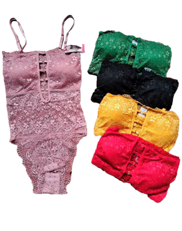Body Encaje Sin Mangas x 12Unds. Tallas: M / L - L / XXL