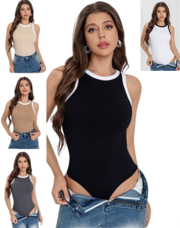 Body Musculosa de Mujer Colores Surtidos x 12 Unds. Talla: S / M - L / XL