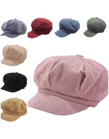 Boinas de Mujer con Visera Colores Surtidos x 6 Unds.Talla: Estándar