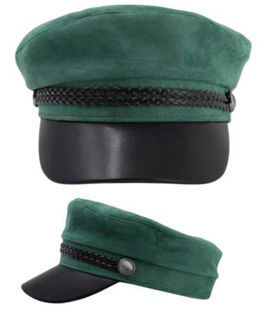 Boinas Mujer Militar Gamuza Visera Cuerina x 12 Unds.