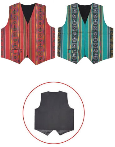 Bolero Nortino con Diseño Colores Surtidos x 12 Unds .Talla: 6 - 8 -10 -12