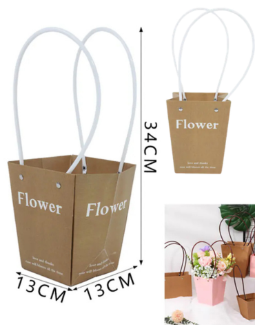 Bolsa Floral Color Único x 10 Unds. Medida: 34 x 13 x 13 cm aprox.