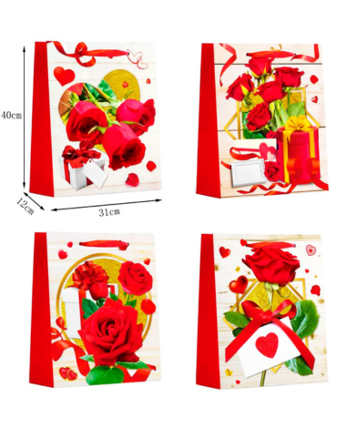 Bolsa de Regalo Modelos Surtidos x 12 Unds. Medida: 31 x 40 x 12 cm aprox.