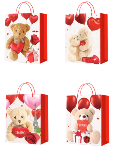 Bolsa de Regalo Colores Surtidos x 12  Unds. Medida: 31 x 12 x 40 cm aprox.