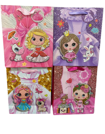 Bolsa de Regalo para Niñas x 12 Unds. Medida:30 x 26 cm aprox