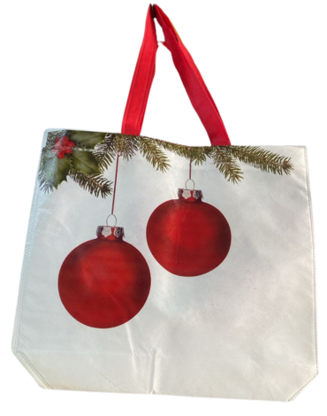 Bolsas Reutilizable de Navidad x 12 Unds. Medida: 40 x 30 cm aprox.
