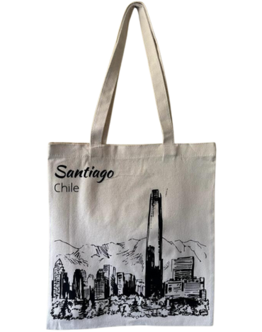Bolsa Reutilizable Santiago de Chile x 12 Unds.
