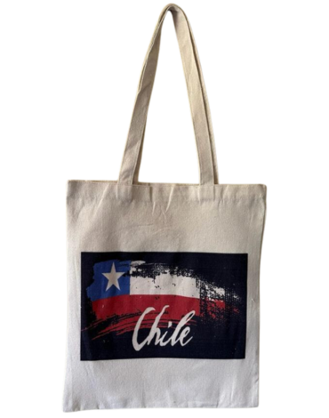 Bolsa de Compras Reutilizable Bandera Chilena x 12 Unds.