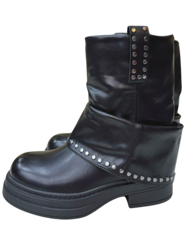 Botas de Dama Eco Cuero Color Único x 8 Pares.Talla: 35 al  40
