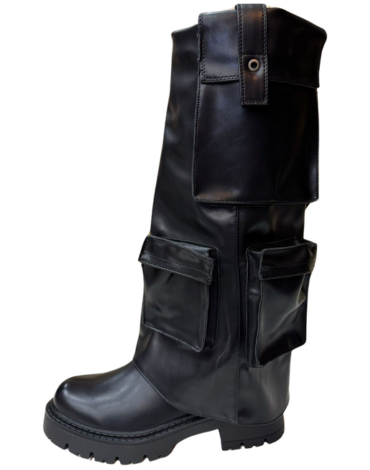 Botas de Dama Eco Cuero Color Único x 8 Pares.Talla: 35 al  40