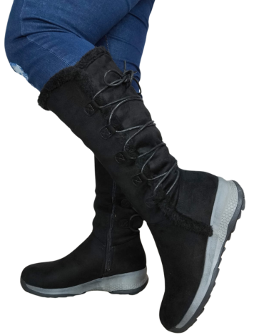 Botas de Gamuza con Chiporro para Mujer Color Único x 6 Pares. Talla: 36 al 41