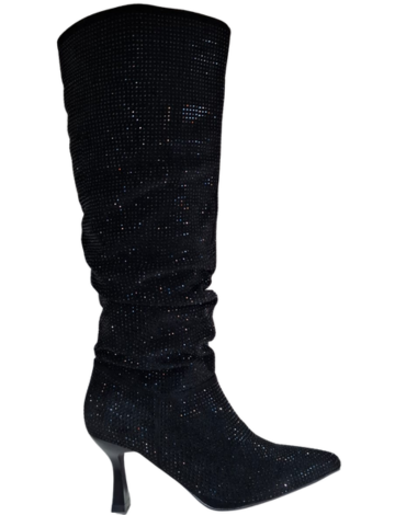 Botas de Mujer con Brillo Color Único x 8 Pares.Talla: 35 al  40