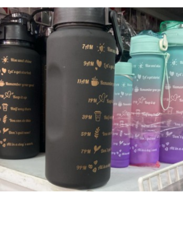 4 Set de Botella para Agua Deportiva 2.00 ML + 900 ML  (1 Set Trae 3 PCS)